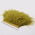 thumbnail image 4 of Ruban de Décoration à Franges de Plumes d'Autruche Teint en Yard Vert Armée, 4 of 8