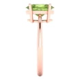 thumbnail image 3 of 2.5ct Oval Cut Green Natural Peridot 18k Pink Rose Gold Engraving Statement Bridal Wedding Solitaire Designer Ring Size 4.5, 3 of 5