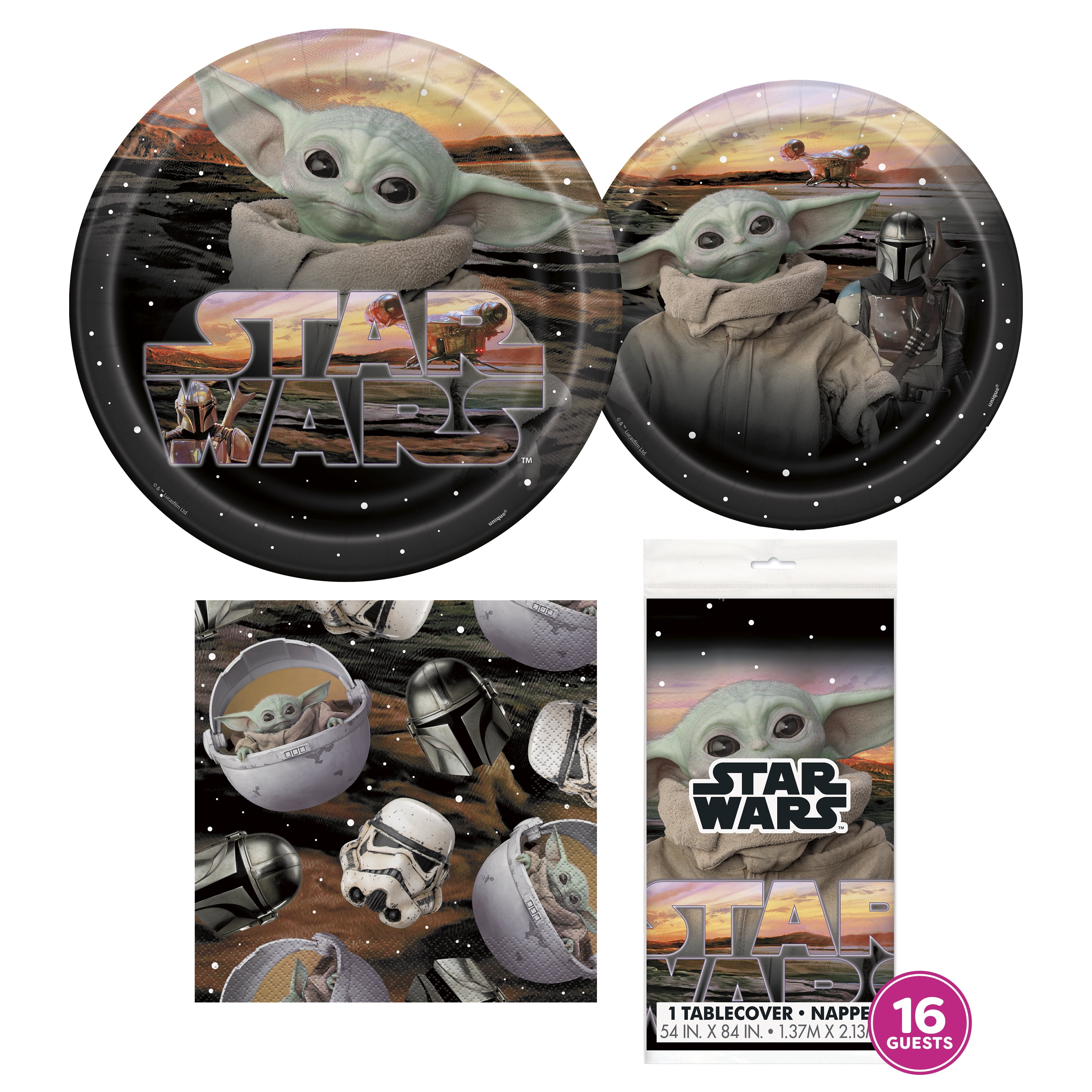 Star Wars Madalorian Baby Yoda Birthday Plates And Napkin Set Greeting Cards Party Supply Party Supplies