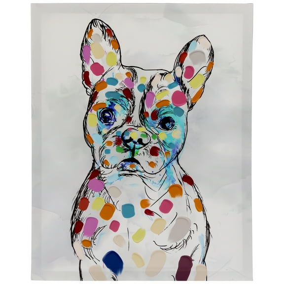 Northlight French Bulldog Watercolor Canvas Wall Art - 19.5" x 15.75"
