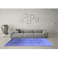 thumbnail image 3 of Ahgly Company Indoor Square Oriental Blue Industrial Area Rugs, 5' Square, 3 of 4