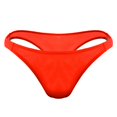 thumbnail image 1 of Vedolay Briefs For Men Men's Pouch Hollow Briefs Underwear Sheer Low Rise Thongs Panties,Orange One Size, 1 of 4