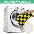 thumbnail image 6 of Yellow and Black Checkered Pattern Square Tablecloth,Waterproof Square Table Cover,Wipeable Spillproof Washable Table Cover for Home Kitchen Party Decor 42"X42"(107x107cm), 6 of 6