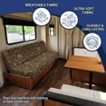 thumbnail image 5 of Xixirimido 2 Piece RV Couch Covers for Sofa Bed, RV Jackknife Sofa Cover Stretchable Backrest & Seat Covers, Non Slip RV Furniture Slipcover Pet Friendly, Dark Brown Vintage Floral, 5 of 7