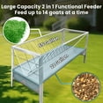 thumbnail image 4 of Heavy - Duty Galvanized Two - Zone Goat Feeder Trough, Corrosion - Proof, Cut - Safe, 4 - Step Quick Setup for Barn, Ranch with Cow Use, 4 of 7