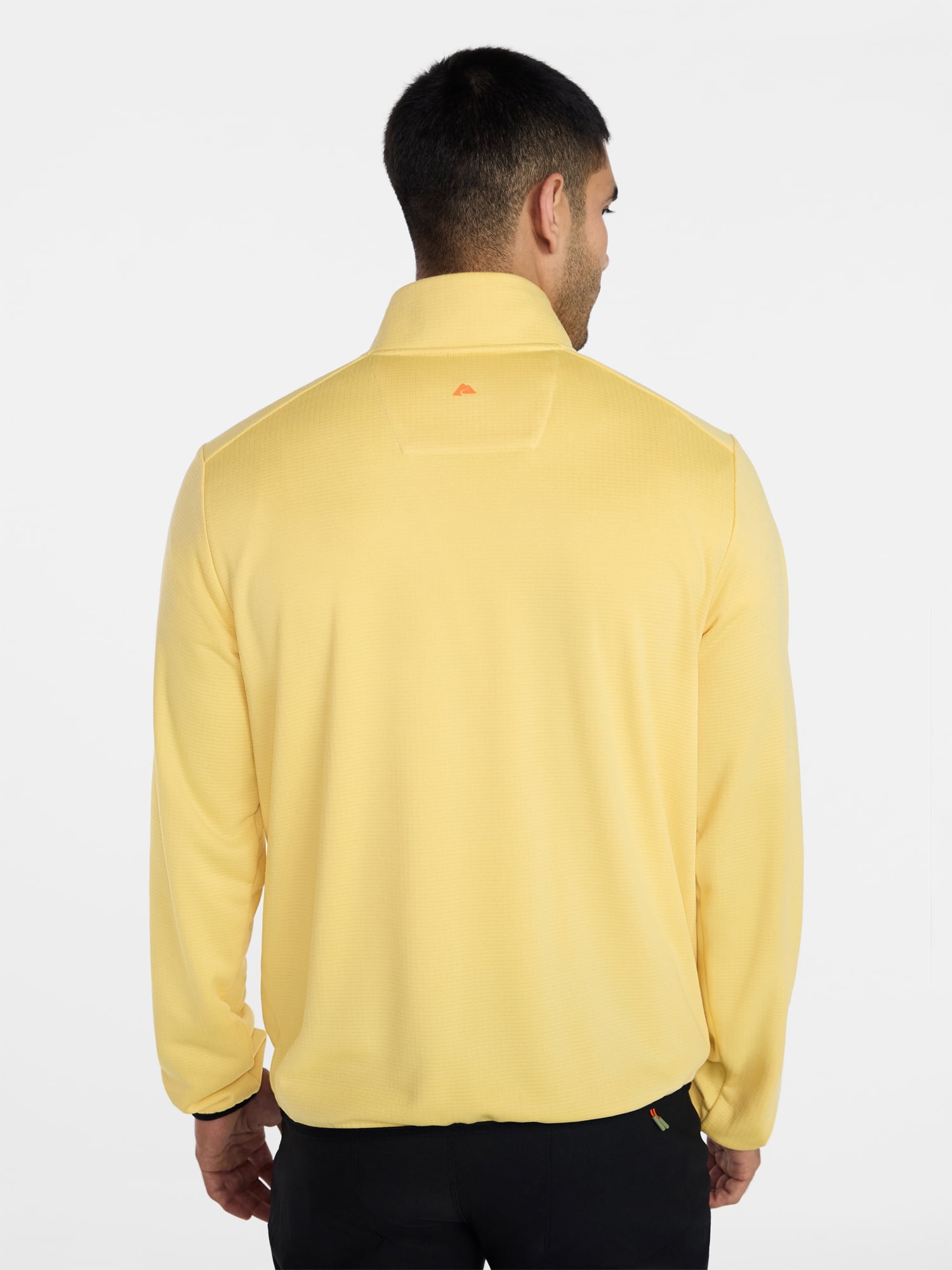 Ozark Trail Men's and Big Men's Quarter Zip Grid Fleece Jacket, Sizes S-3XL
