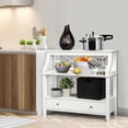 thumbnail image 5 of Gymax 3 Tier Storage Rack End table Side Table Multipurpose Rack White, 5 of 10