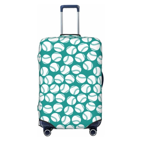 Xecao Green Baseball print Elastic Luggage Cover, with double-sided print , is perfect for travel, business, and daily use