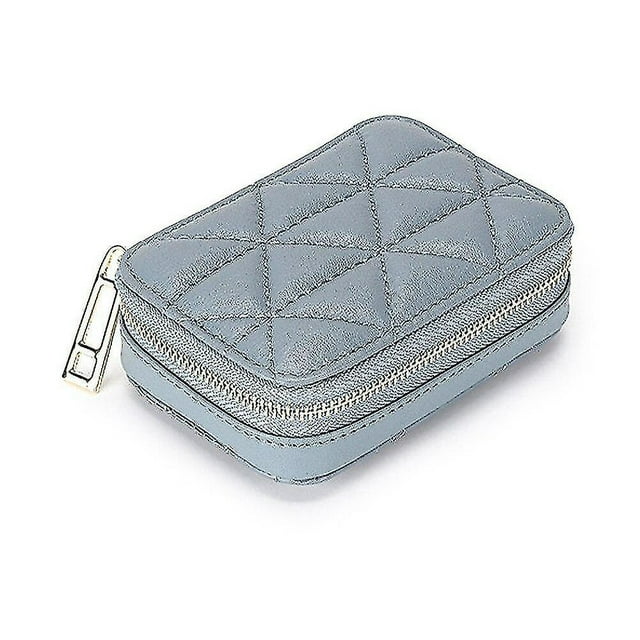 Bolsa de almacenamiento portátil HUOGUO para cosméticos con espejo azul