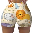 thumbnail image 2 of Goofa Animals Printed Workout Shorts Women Seamless Scrunch Butt Lifting High Waisted Gym Booty Shorts Elastic Workout Shorts-Large, 2 of 8