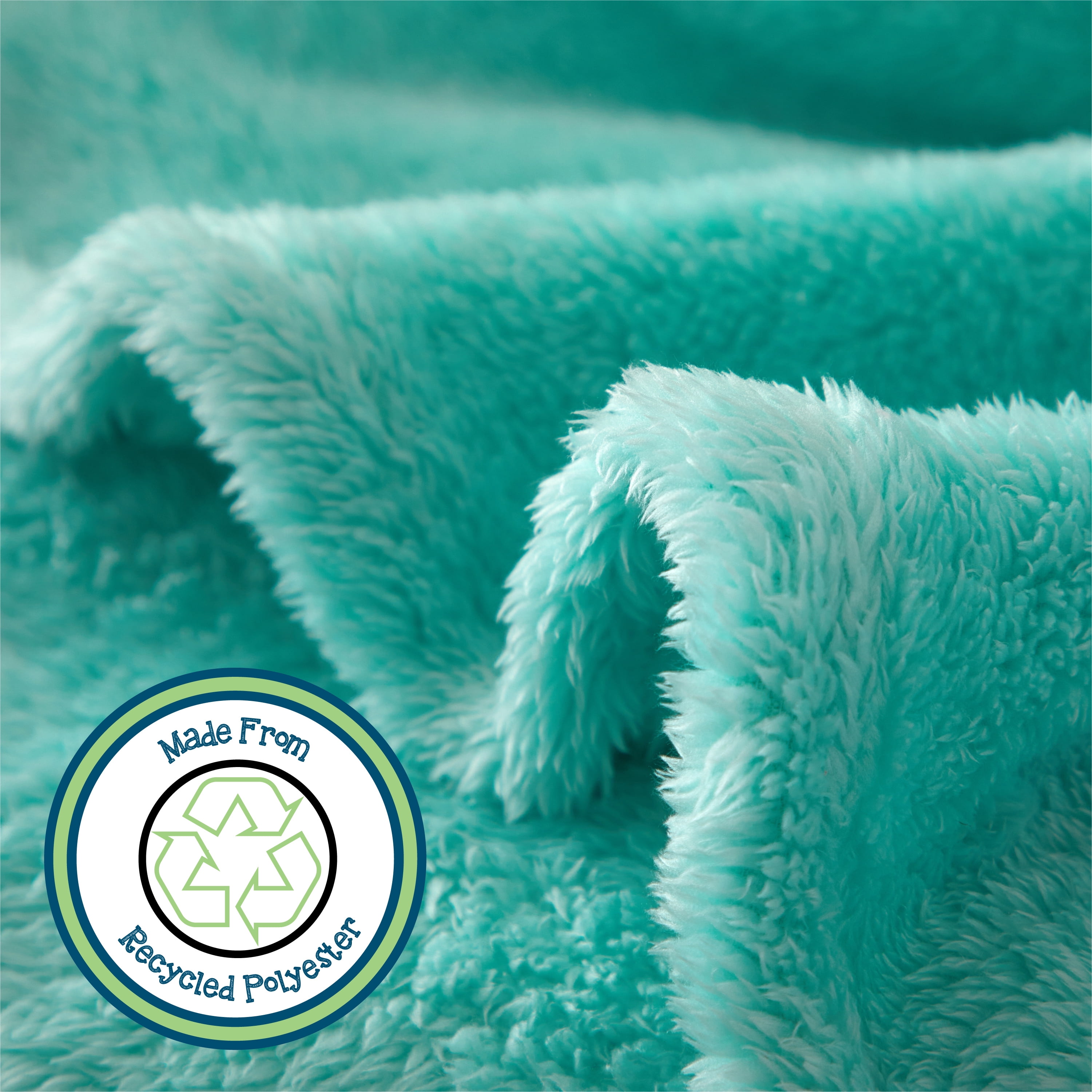 Your Zone Soft, Teal, Oversized, Fuzzy Throw Blanket for Kids, 72 x 50 inches