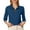 Navy, variant on Lixiuxyad A Fashionable And Casual Half Zipper Solid Color Long Sleeved T Shirt For Ladies Basic Tee,Green L