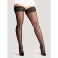 thumbnail image 2 of On the Go Women's Thigh Highs (6 Pair Pack, Coffee, Size S) - Lace Top Sheer Thigh High Stockings, 2 of 6