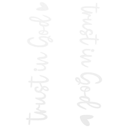 Soimiss 2Pcs Trust In God Mirror Decal Rearview Sticker Durable Vinyl For Faithful People