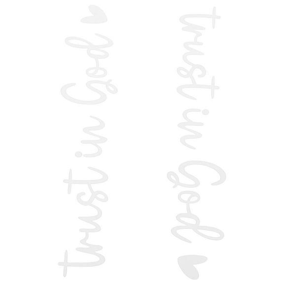 Soimiss 2Pcs Durable Vinyl Trust in God Decal for Car Rearview Mirror White