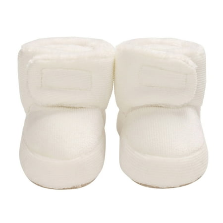 

Winter Children Toddler Shoes Boys Girls Cotton Boots Solid Color Simple Hook Loop Warm Comfort