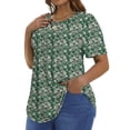 thumbnail image 3 of Fantaslook Blouses for Women Pleated Short Sleeve Tunic Tops Dressy Casual Summer Shirts, 3 of 9