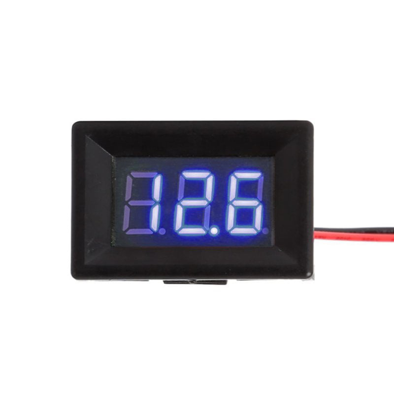 2-Wires Mini DC 2.5-30V Voltmeter LED Panel 3-Digital Display Voltage Meter 