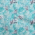 thumbnail image 1 of oneOone Cotton Cambric Turquoise & Purple Fabric Leaves & Lemon Craft Projects Decor Fabric Printed By The Yard 42 Inch Wide, 1 of 6
