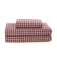 thumbnail image 5 of Laurel & Mayfair Gingham Printed 250tc 100% Cotton Percale Red 3-Piece Sheet Set, Twin, 5 of 5