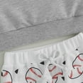thumbnail image 6 of XIMIN Toddler Baby Boy 2Pcs Clothes Set Sweat Suit Outfit Cute Baseball Print Long Sleeve Crew Neck Sweatshirt & Long Jogger Pant Fall Winter Sets, 6 of 7