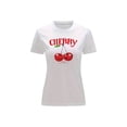 thumbnail image 1 of Playera Blusa De Cerezas Cherry Happy Have A Nice Day Casual Ropa Para Mujer Ropa De Dama Color Blanco Talla Grande Marca Emil SaEs, 1 of 4