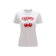 thumbnail image 1 of Playera Blusa De Cerezas Cherry Happy Have A Nice Day Casual Ropa Para Mujer Ropa De Dama Color Blanco Talla Grande Marca Emil SaEs, 1 of 4