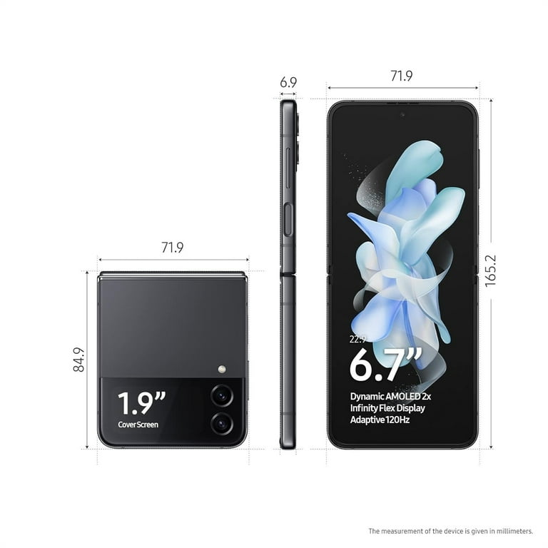 Samsung Galaxy Z Flip 4 ブラック SAMSUNG Galaxy Z Flip 4, 256GB, Unlocked Android Smartphone