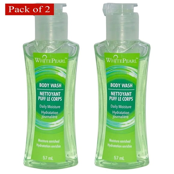 White Pearl Gel Douche de Voyage Hydratation Quotidienne 57 ml (Lot de 2)