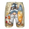 thumbnail image 4 of Kll Hello Summer Cute Gnome Men'S Casual Summer Beach Shorts Hawaiian Shorts With Pockets-Large, 4 of 9