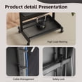 thumbnail image 4 of FITUEYES Rolling TV Stand with Wheels for 40-85 inch Large LCD/LED TVs, Height Adjustable Mobile TV Stand TV cart with Wooden Large Storage,Black, 4 of 8