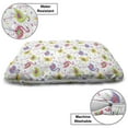 thumbnail image 3 of Flamingo Pet Bed, Colorful Retro Vintage Flamingo Patterns in Polka Dot Design Checked Background, Resistant Pad for Dogs and Cats Cushion with Removable Cover, 24" x 39", Multicolor, by Ambesonne, 3 of 4