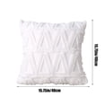 thumbnail image 3 of Funda decorativa para cojín | Cuadro de intersección de color sólido | Tela suave y peluda tipo flock | Cremallera oculta | 40x40cm | Funda para cojín de sofá, cama, sillón | Decoración del hogar, 3 of 6