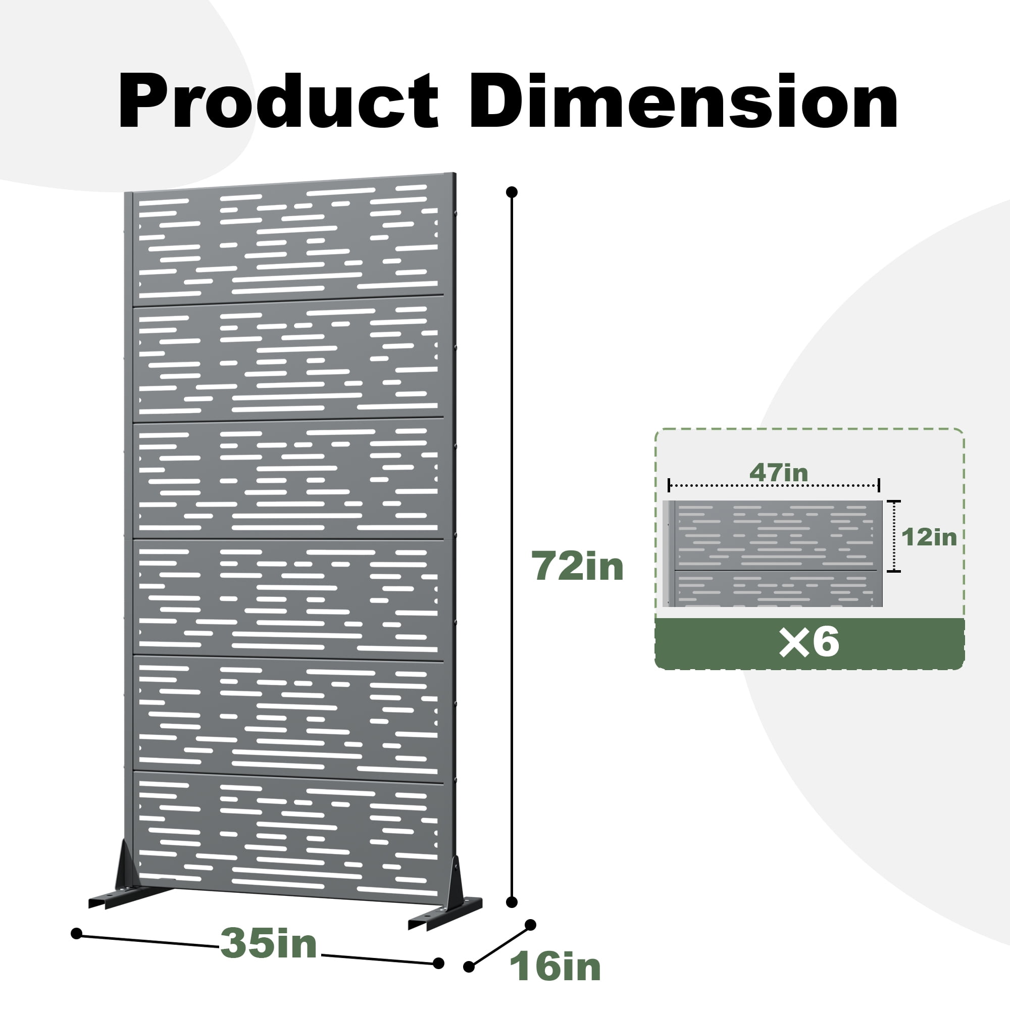 Privacy Metal Screen Fence Panel