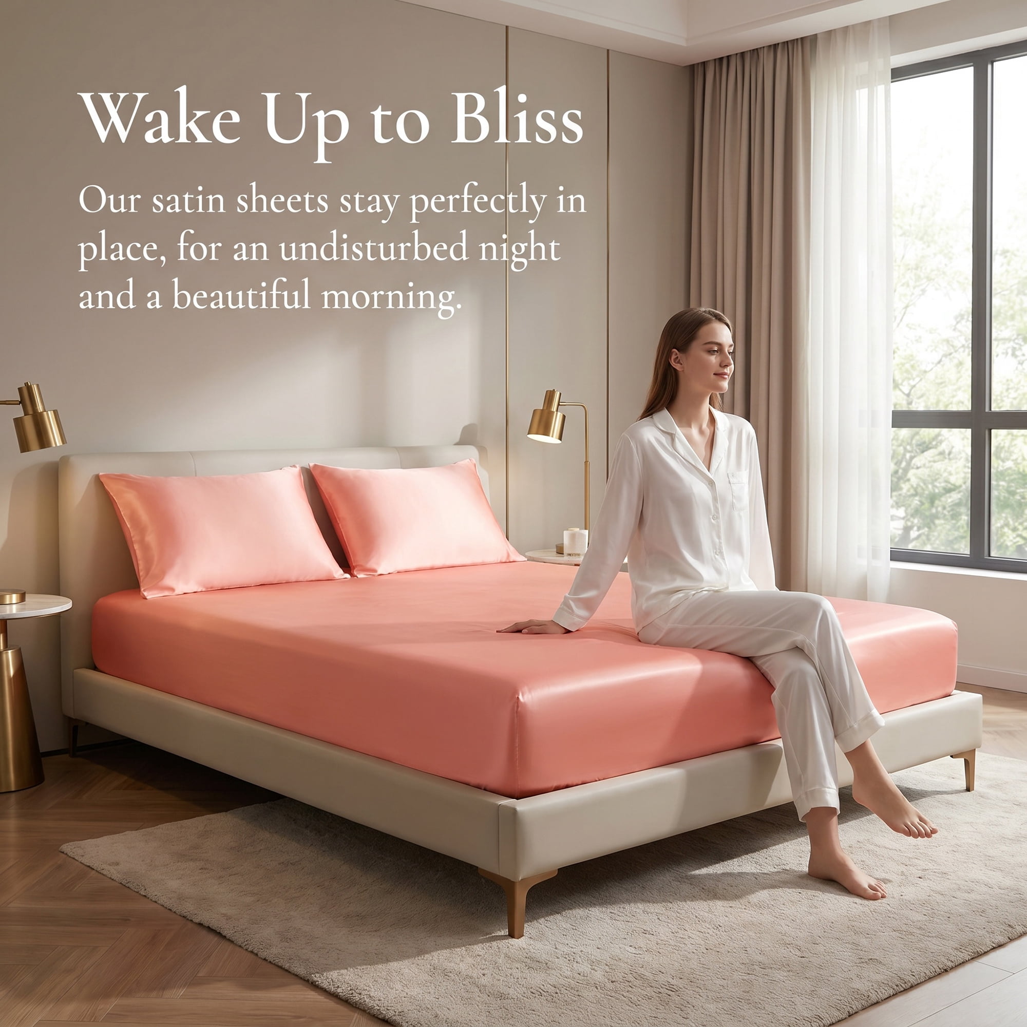 Unique Bargains Fitted Sheet Microfiber Bed Sheets Comfortable for All Seasons 60.2"x79.9" Pink