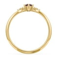 thumbnail image 4 of Birthstone Oval Ring with Shoulder Accents - Garnet (January), 4 of 5