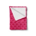 thumbnail image 2 of Boston Soft Flannel Fleece Throw Blanket, Upside down Messy Arrangement of Boston Letters on Pink Background, Cozy Plush for Indoor and Outdoor Use, 50" x 60", Hot Pink Magenta, by Ambesonne, 2 of 6