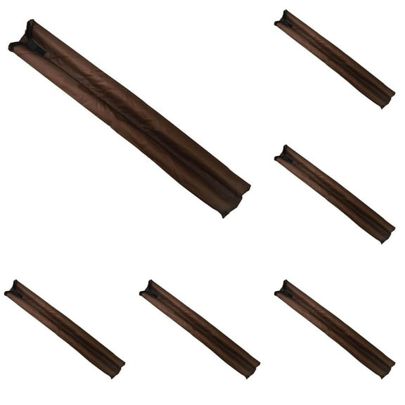 Under Door Air Stopper 5.5*33.8inch Adjustable Door Sweeps, Door Bottom Noise Blocker for Exterior & Interior,Reduce Noise Keeping Warm - Brown