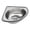 Silver B, variant on ToppiJoy Acrylic Wall Mounting Single Bowl Sink, Triangle Wash Basin Thick Small Sink Corner for Kitchen Bathroom Lavatory (White)