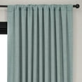 thumbnail image 2 of HPD Half Price Drapes Sea Thistle Extra Wide Faux Linen Room Darkening Curtains for Bedroom & Living Room Curtains (1 Panel), Door & Window Curtains 120 inches long, Rod Pocket Curtains, 100W X 120L, 2 of 11