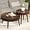 Brown, variant on SUNBURY Coffee Table Set, Morden Round Coffee Table Set of 2, 18" Farmhouse Living Room Nesting Tables, Livingroom Table Set