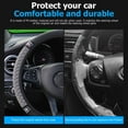 thumbnail image 3 of Bling Car Steering Wheel Cover, 15 Inch Rhinestones Soft Leather Elastic Steering Wheel Protector, Sparkly Crystal Diamond for Women Girls (Gray), 3 of 10