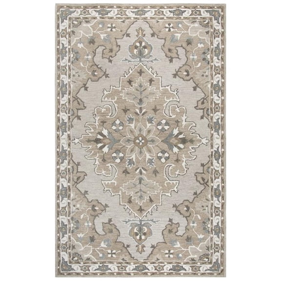 Alora Decor Cascade 10' x 13' Medallion Tan/Dk Tan/Taupe/Gray/Ivory Area Rug