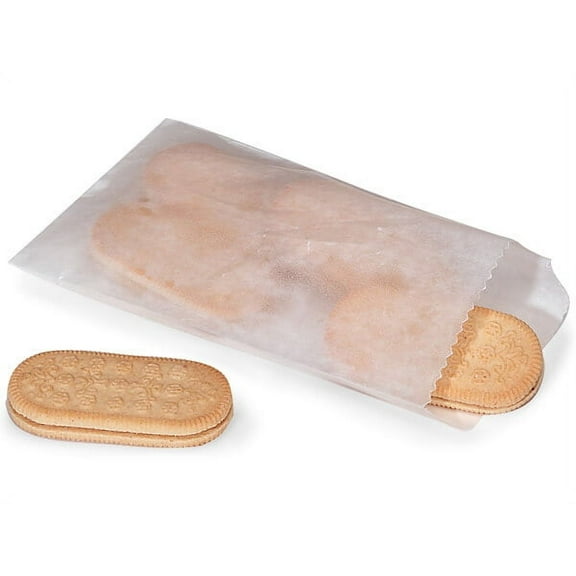 100 Pack, 1/4 Lb Glassine Bags Translucent 3.75 x 6.25" for Candy, Cookies, Donuts and Gourmet Food, Made in USA