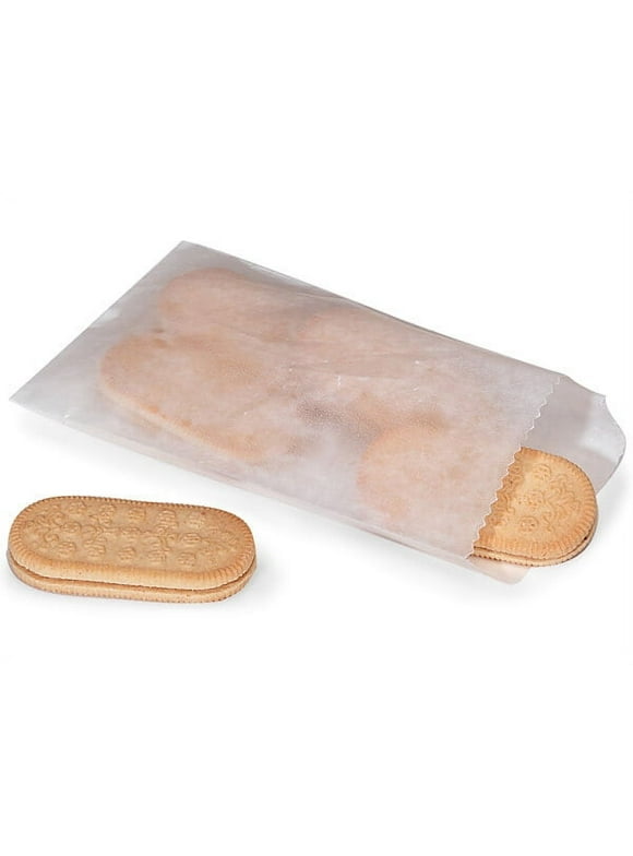 100 Pack, 1/4 Lb Glassine Bags Translucent 3.75 x 6.25" for Candy, Cookies, Donuts and Gourmet Food, Made in USA