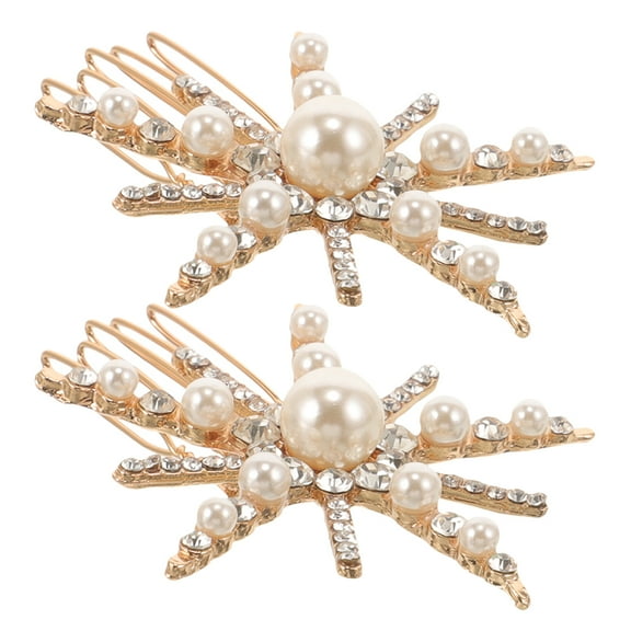 SOPOTUTU 2Pcs Side Hair Clips for Women Elegant Hair Accessory for Wedding