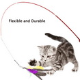 thumbnail image 2 of SUWU Feather Teaser Cat Wand Toy,12PCS Retractable Cat Toy with Bells and Feather Refills,Cat Fishing Pole Toy for Indoor,Interactive Catcher Teaser and Funny Exercise for Kitten or Cats, 2 of 7