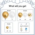 thumbnail image 2 of Juego de Globos para Decoraciones de Fiesta, Kit de Guirnalda de Globos de Oro Blanco de 121 Piezas Globos Metálicos de Confeti para Cumpleaños Boda Compromiso Aniversario, 2 of 4