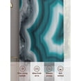 thumbnail image 6 of Green Agate Sheer Curtains 96 Inch Length 2 Panels Set - Light Filtering Window Treatments, Ombre Modern Abstract Art Rod Pocket Semi Curtains for Living Room/Bedroom/Kitchen Décor, 104"W x 96"L, 6 of 7