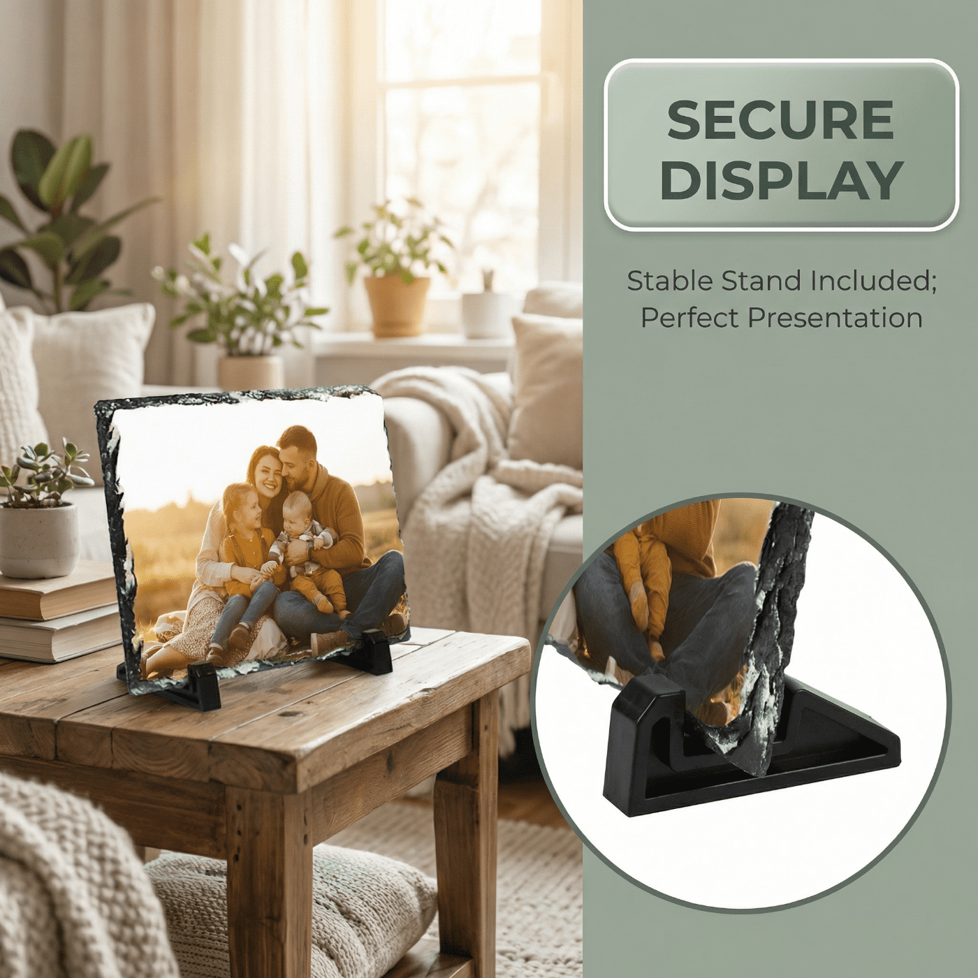Bibana 6 Pack Sublimation Slate Blanks, 5.9x7.9 Inch Thermal Transfer Picture Frame with Display Stand for DIY Custom Gifts & Desktop Decor